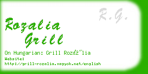 rozalia grill business card